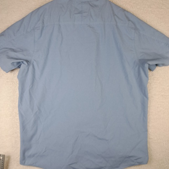 Wrangler ATG Shirt Mens Size XL Blue Button Up Short Sleeve Regular Fit - Picture 8 of 8